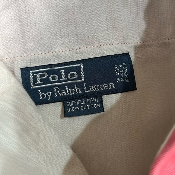 Polo Ralph Lauren 36W 34L Suffield Pant Red Classic Flat Front Chino Pants EUC - Picture 4 of 8